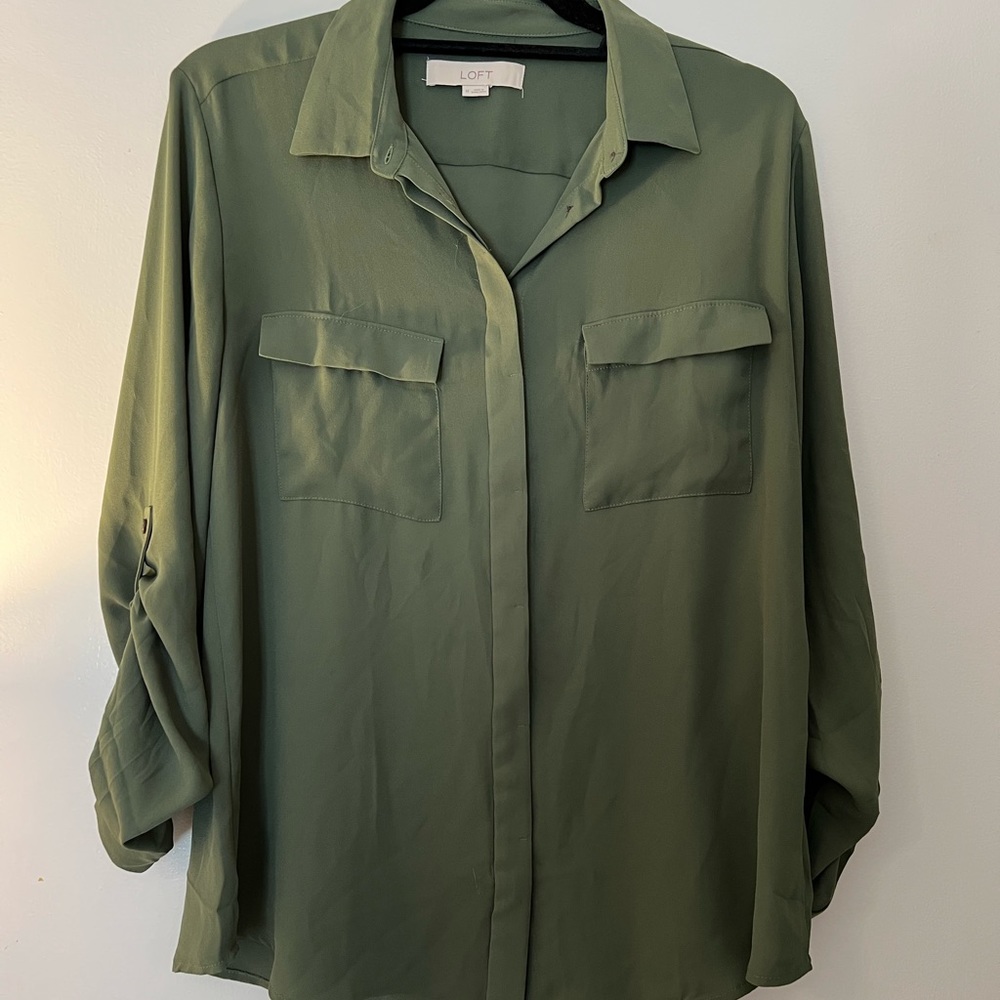 Loft Collared Button Down Blouse